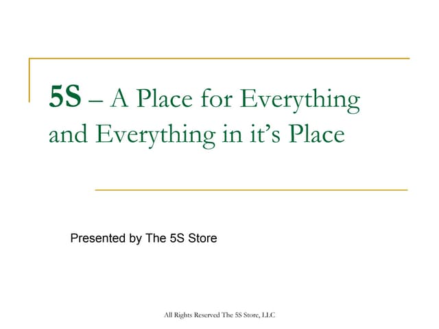 5 s for store | PPT