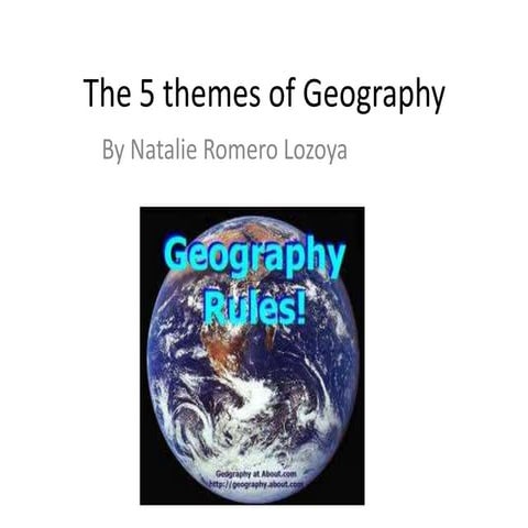 The 5 theme of geo
