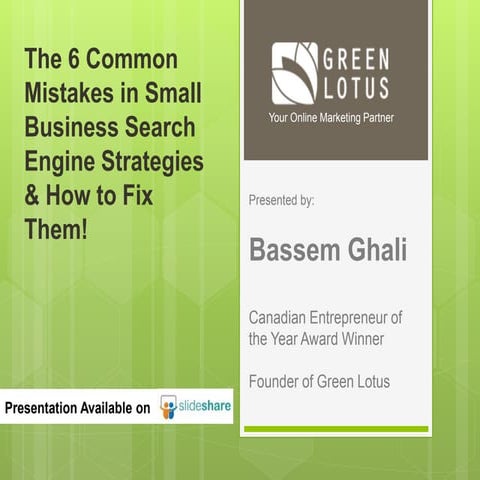 The 6 Common Mistakes in Small Business Search Engine Strategies & How to Fix...