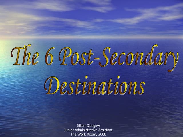 The 6 Desinations