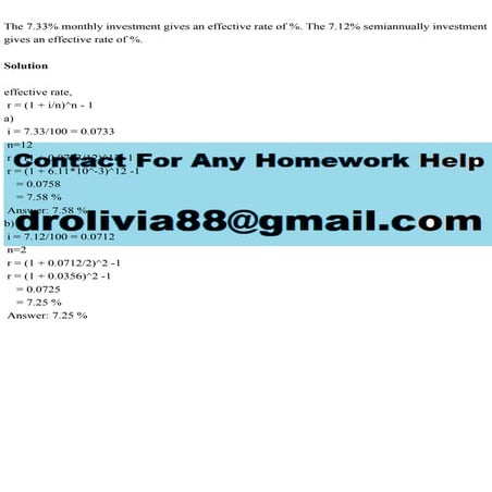 The 7.33 monthly investment gives an effective rate of . The 7.12.pdf