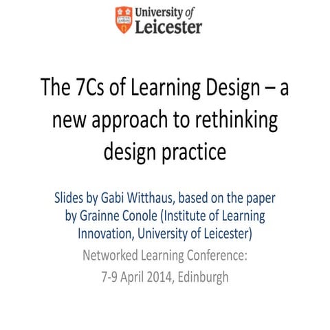 The 7Cs of Learning Design