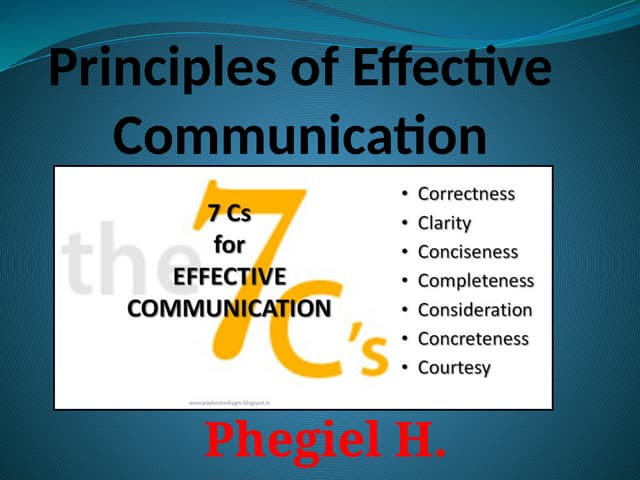7 c's of communication | PPTX