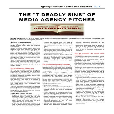 The 7 deadly sins of media agency pitches