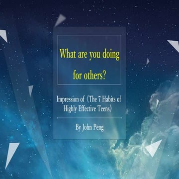 The 7 habits of highly effective teens 20190214 | PPTX