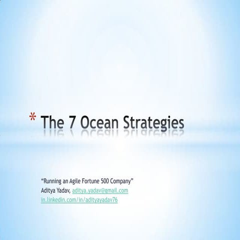 The 7 Ocean Strategies