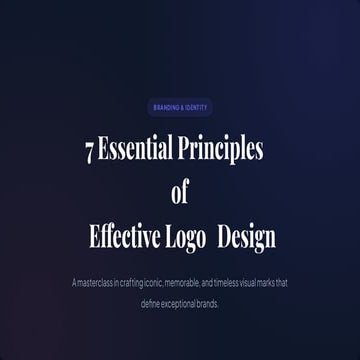 7 Essential Principles of Effective Logo Design | PDF