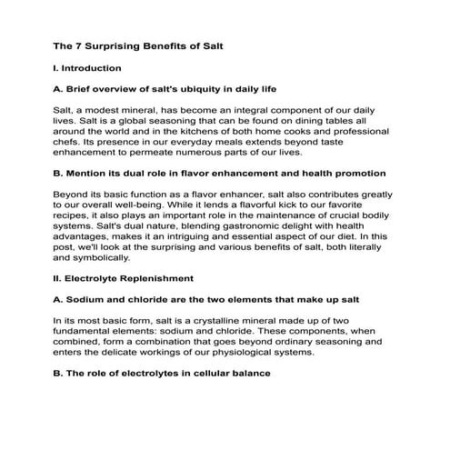 The 7 Surprising Benefits of Salt