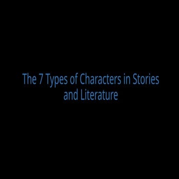 Types of Characters | PPTX