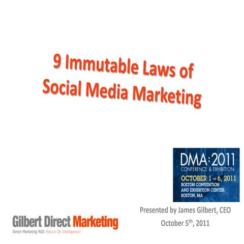 The 9 immutable laws of social media marketing