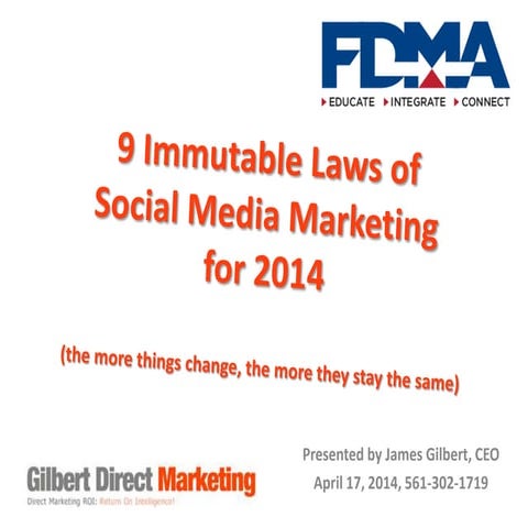 The 9 Immutable Laws of Social Media Marketing 2014