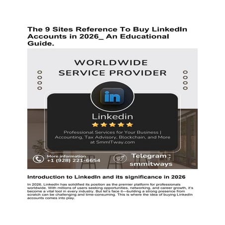 The 9 Sites Reference To Buy LinkedIn Accounts in 2026_ An Educational ...