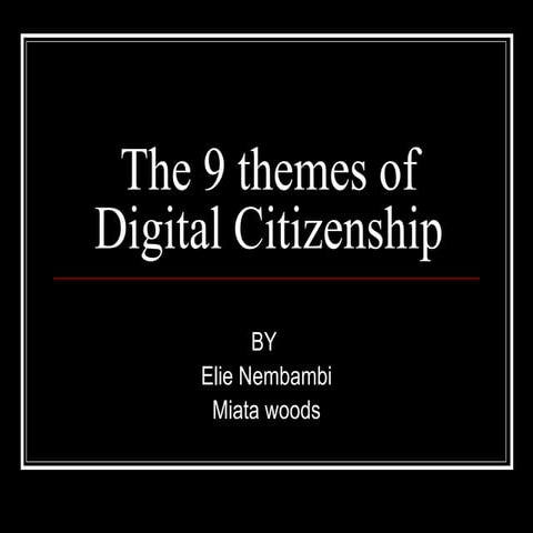 The 9 Themes Of Digital Citizenship