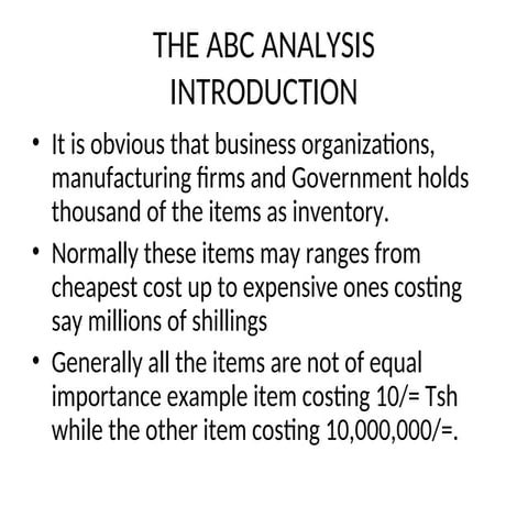 Comprehensive Guide to ABC Analysis for Inventory Management and ...