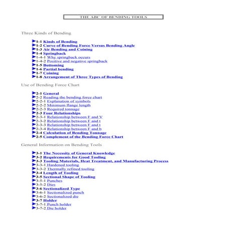 The abc of bending tools