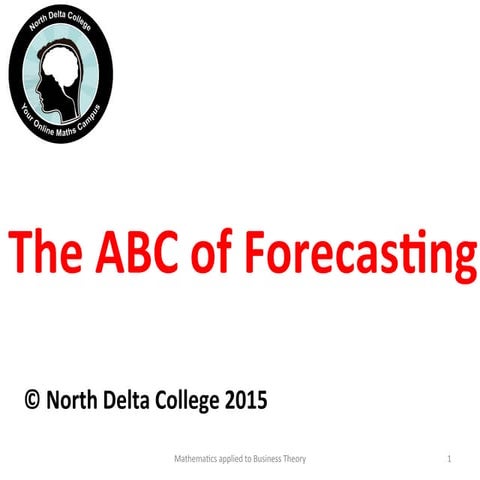 The ABC of Forecasting