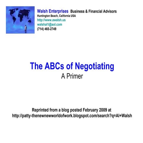 The ABCs Of Negotiating