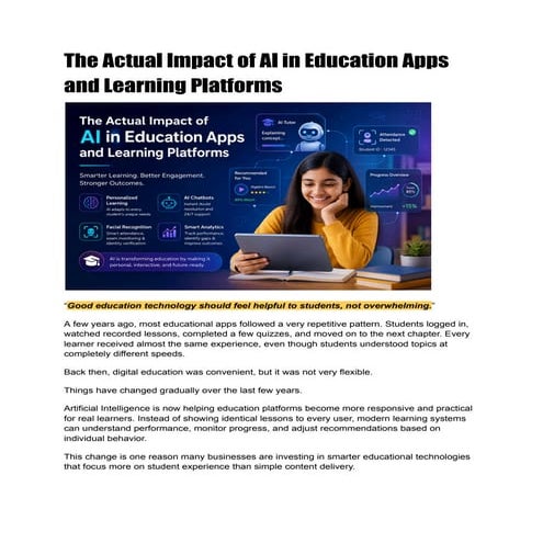 AI-Powered Education Apps: Shaping the Future of Learning in 2025 | PDF