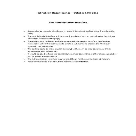 The administration interface | DOCX