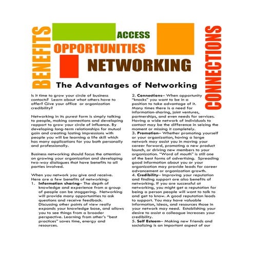 The advantages of_networking