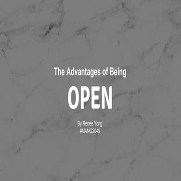 The Advantages of Open Access