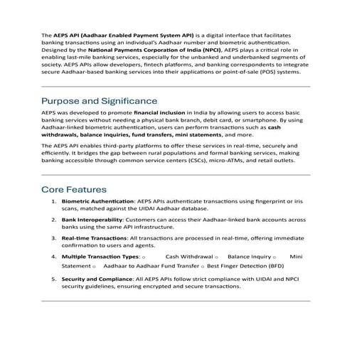 Aadhaar Enabled Payment System API Service Providers in India