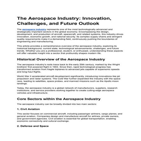 The Aerospace Industry_ Innovation, Challenges, and Future Outlook.pdf