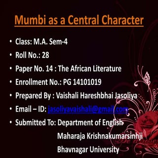 Mumbi as a Central Character in 'A ...