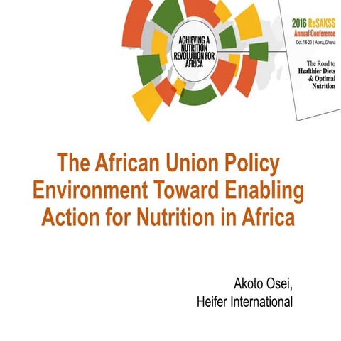 The african union policy environment toward enabling action for nutrition in ...
