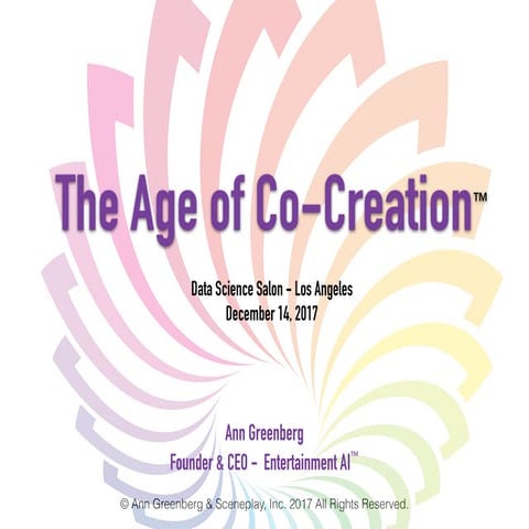 Data Science Salon: The Age of Co-creation