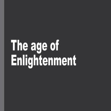 The Age of Enlightenment 