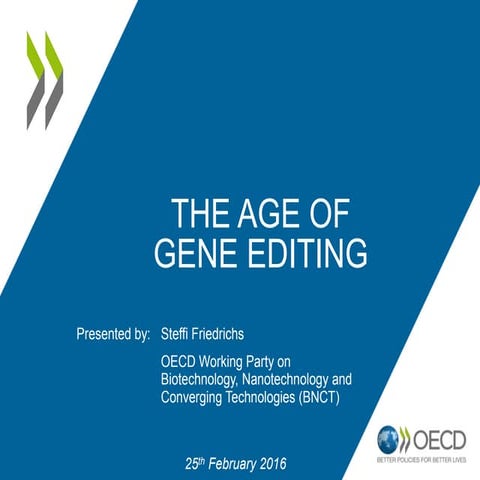 The age of gene editing - Workshop on innovations in food and agriculture sys...