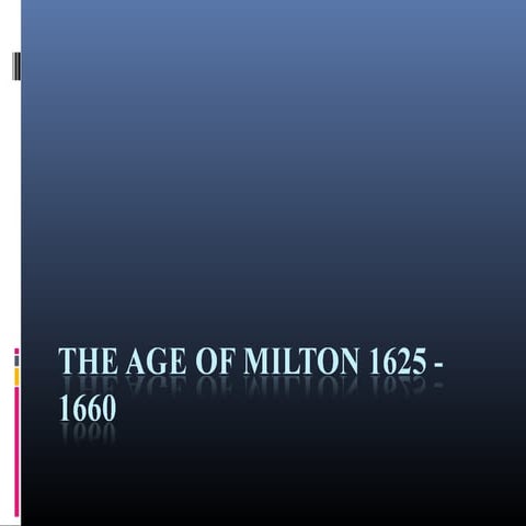 The age of milton 1625   1660 cholan