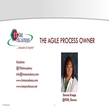 The Agile Process Owner an ITSM Academy Webinar