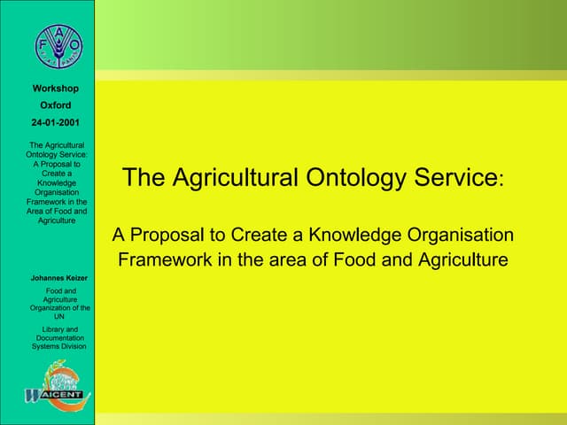 The agricultural ontology service