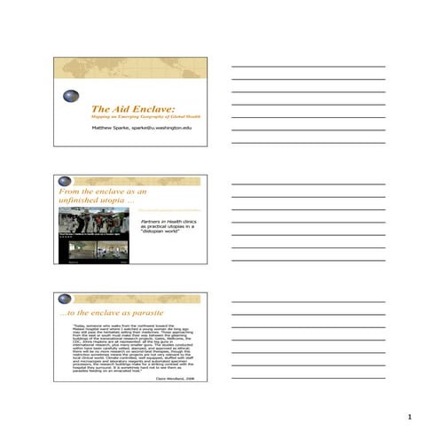 "The Aid Enclave: Mapping and Emerging Geography of Global Health"