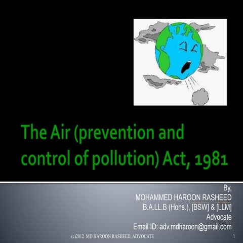 The Prevention of Air Pollution Act 1981
