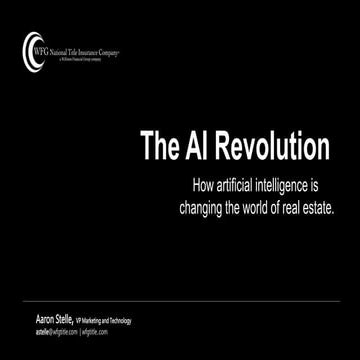 The AI Revolution - AmeriTitle Rise & Shine - Aaron Stelle WFG Title