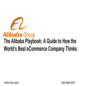 The Alibaba Playbook