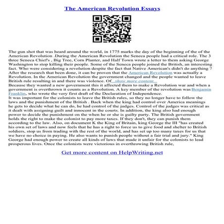 American Revolution Essay | PDF