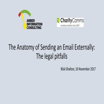 The anatomy of sending an email externally | Is your charity GDPR ready? | Se...