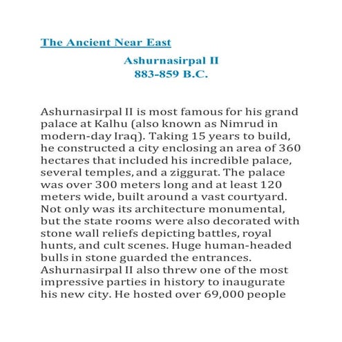 THE ANCIENT NEAR EAST