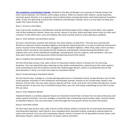 Andaman and Nicobar Travel Agency