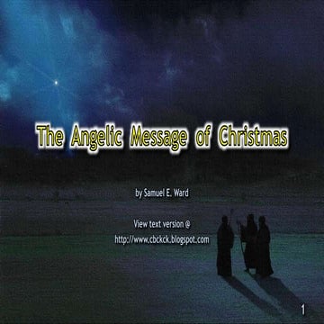 The angelic message of christmas