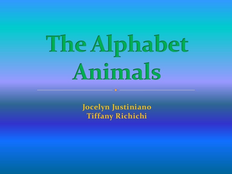 The animal alphabet