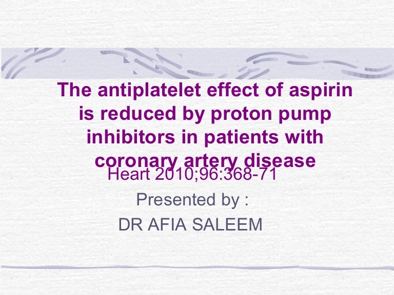 antiplatelet effect of aspirin