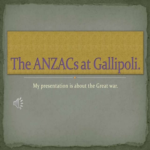 The ANZACs at Gallipoli