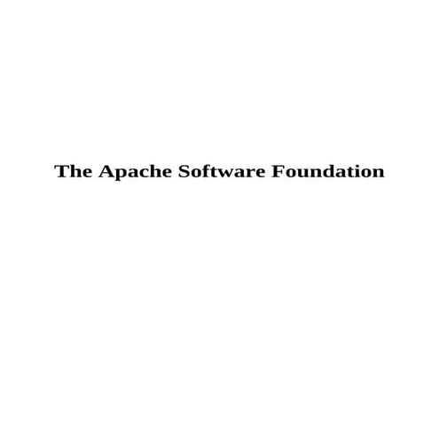 The apache software foundation