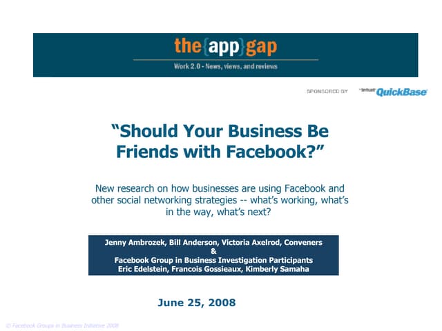 The App Gap FGIBI  Webinar Slideshare 2008-06-25