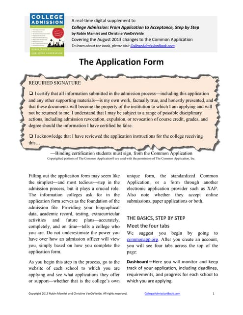 The applicationform